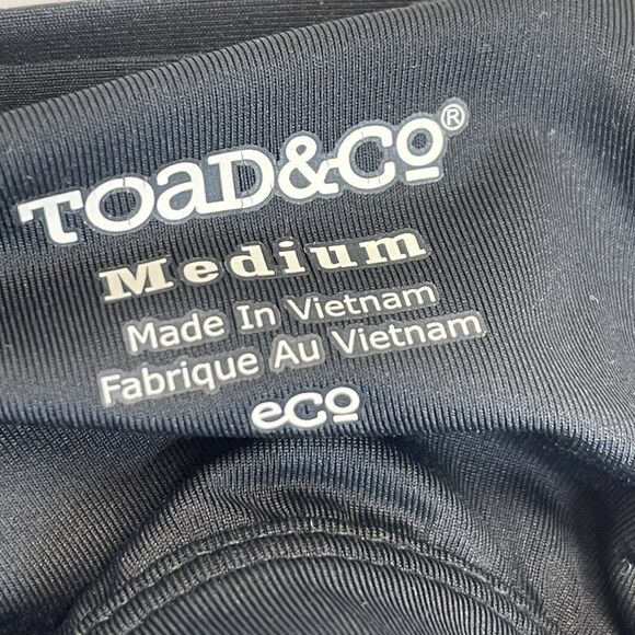 Toad And Co Medium Women’s Black Dress Midi Tank Criss Cross Back Built In Bra - Picture 5 of 5